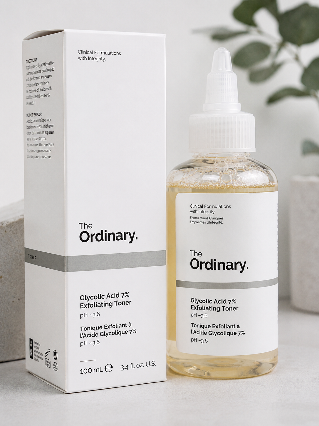 The Ordinary Glycolic Acid 7% Exfoliating Toner · tónico exfoliante 100ml · marca Deciem
